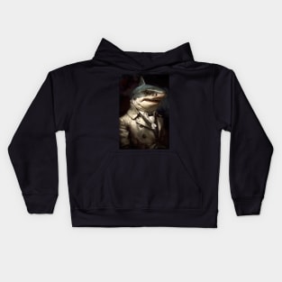 Great White Shark Classic Portrait Kids Hoodie